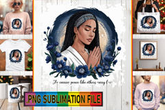 Stylish Tote Bag Magic PNG, Praying Woman Product Image 1