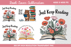 Book Lover Sublimation PNG Product Image 1