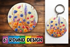Elegant Floral Sublimation Circle Design Product Image 1