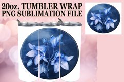Fresh Blooms Denim Tumbler Sublimation 20oz Product Image 1