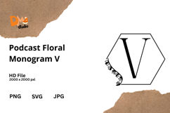 Podcast Floral Monogram Product Image 1