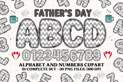 Father’s Day Alphabet clipart, father’s day letters doodle Product Image 1