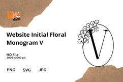 Website Initial Floral Monogram Product Image 1