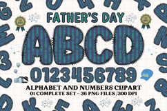 Father’s Day Alphabet clipart, father’s day letters doodle Product Image 1