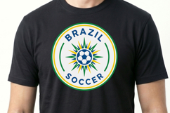 Brazil Soccer T-shirt Design Product Image 3