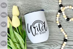 Wild At Heart SVG Design / Boho Girl SVG Cut Files Product Image 2