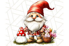 Easter Gnome PNG, Spring Bunny Clipart, Cute Digital Art Product Image 2