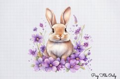Watercolor Spring Floral Animal Clipart PNG Product Image 1