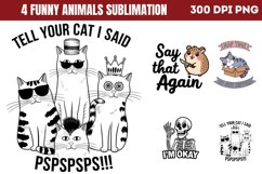 Funny Animals Sublimation PNG Product Image 3