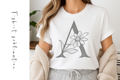 Alphabet, Letters, Monogram, Gray Flowers Product Image 1