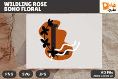 Wildling Rose Boho Floral Monogram Product Image 1