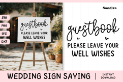 Wedding Sign Saying SVG | Guestbook Well Wishes Product Image 1