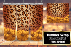 BEAUTIFUL PNG for 20oz Tumbler , Leopard Print Product Image 1