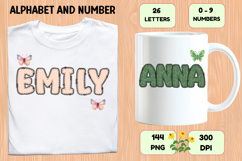 Garden Nature Beauty Alphabet PNG Letters &amp; Numbers 300DPI Product Image 6