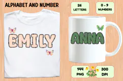 Garden Nature Beauty Alphabet PNG Letters & Numbers 300DPI Product Image 6