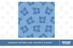 American 4th of July Coquette Cherry Bow Seamless Pattern Product Image 2