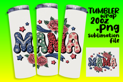 VIBRANT 20oz PNG Tumbler Wrap , Mama Product Image 1