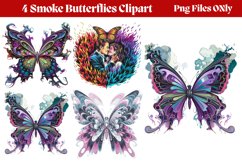 Smoke Butterflies Clipart PNG Product Image 1