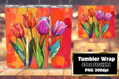 Teardrop Earrings with 20oz Floral Sublimation Design Product Image 1