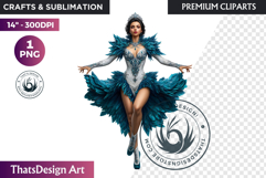 Fantasy Boreal Winter Girl Warrior &amp; Ice Queen Clipart Product Image 1