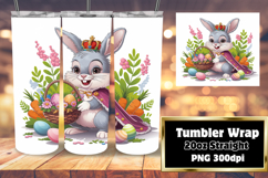 20oz Tumbler Sublimation PNG , Easter Bunny Product Image 1
