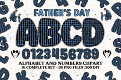Father’s Day Alphabet clipart, father’s day letters doodle Product Image 1