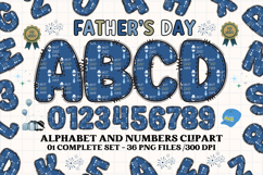 Father’s Day Alphabet clipart, father’s day letters doodle Product Image 1