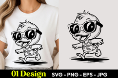 Sunglasses Chick SVG PNG Product Image 1