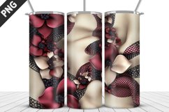 3D Flowers Tumbler Wrap | Sublimation Design | Tumble PNG Product Image 3