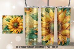 Fantasy sunflower 20 OZ SKINNY TUMBLER SUBLIMATION Product Image 4
