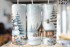 Christmas Watercolor Tumbler Wrap - Christmas PNG Design Product Image 1