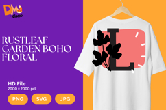 Rustleaf Garden Boho Floral Monogram Product Image 1