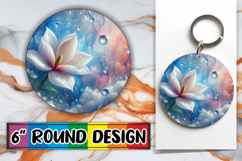 Sweet Circle Coasters Design, 3D Flower Product Image 1