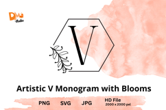 Artistic Monogram with Blooms Product Image 1