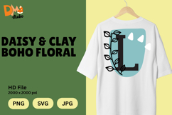 Daisy &amp; Clay Boho Floral Monogram Product Image 1