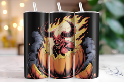 Halloween Demon Tumbler Wrap | Sublimation | Tumblers Product Image 1