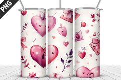 Valentines Love Skinny Tumbler PNG Wrap| Valentines Tumbler Product Image 3