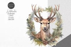 Christmas clipart, Reindeer clipart, Winter clipart Product Image 1