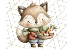 Thanksgiving Woodland Animals Clipart PNG Product Image 2