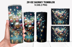 Flower Skinny Tumbler 20oz Wrap Design, Winter Tumbler Wrap Product Image 1