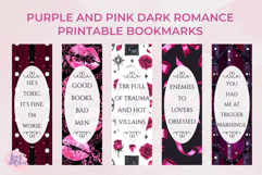 Cute Smut Dark Romance Printable Bookmarks Bundle Gothic PNG Product Image 2
