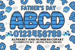 Father’s Day Alphabet clipart, father’s day letters doodle Product Image 1