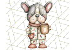 Christmas Pets in Pajamas Clipart PNG, Christmas Png Clipart Product Image 2