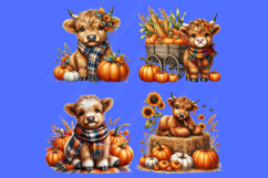 Autumn Highland Cow Bundle | Cute Fall Farmhouse Cows Product Image 2