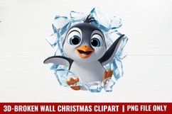 3D Broken Wal Christmas Clipart PNG Product Image 1