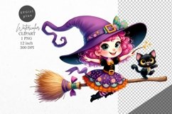 Halloween clipart, Witch clipart, Kids Halloween Product Image 1