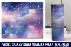 Pastel Galaxy Stars Tumbler Wrap Product Image 1