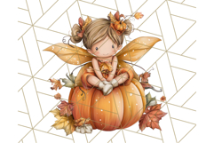Fall Fairy Clipart PNG, Autumn Fairy People With Wings Product Image 2
