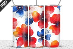 Flowers Tumbler Wrap | Sublimation Design | Tumble PNG Product Image 3