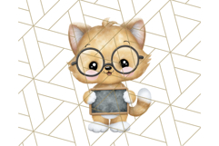 Cute Back to School Animals PNG Clipart with Books &amp; Bags Product Image 2